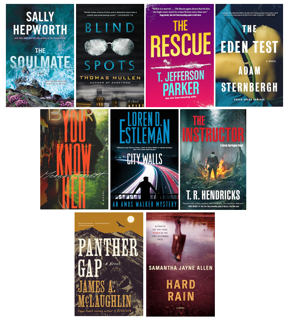 April mystery thriller collage